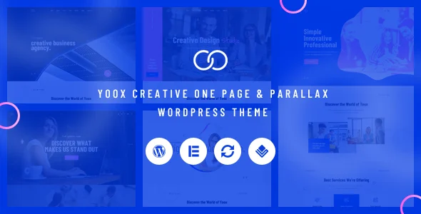 Yoox -  Creative One Page & Parallax WordPress Theme WordPress theme homepage layout for a agency creative website