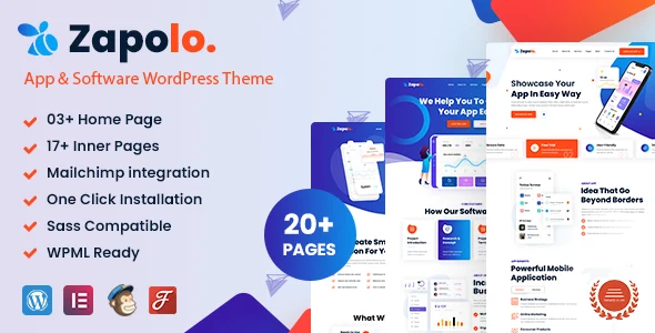 Zapolo | Creative Agency WordPress Theme WordPress theme homepage layout for a ads agency creative website