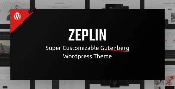 Zeplin | Creative Gutenberg One Page WordPress Theme WordPress theme homepage layout for a agency creative website