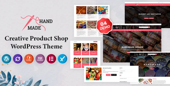 Handmade Product Shop WordPress Theme WordPress theme homepage layout for a beauty products online store
