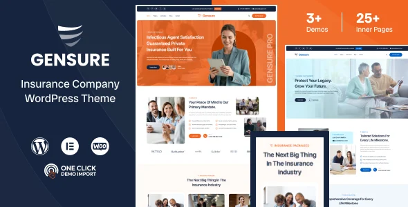 Gensure - Insurance WordPress Theme WordPress theme homepage layout for a accounts online store
