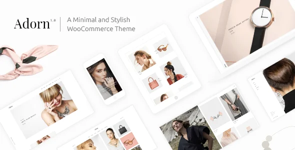 Adorn - Minimal WooCommerce WordPress Theme WordPress theme homepage layout for a ecommerce WooCommerce store
