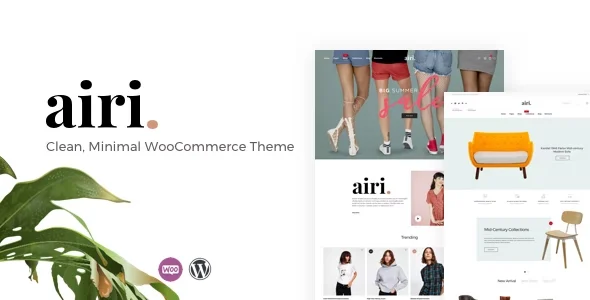 Airi - Minimal WooCommerce Theme WordPress theme homepage layout for a creative WooCommerce store