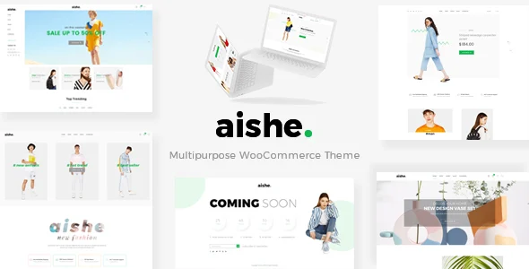 Aishe - Multipurpose WooCommerce WordPress Theme WordPress theme homepage layout for a creative WooCommerce store