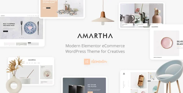 Amartha - Modern Elementor WordPress & WooCommerce Theme WordPress theme homepage layout for a blog WooCommerce store