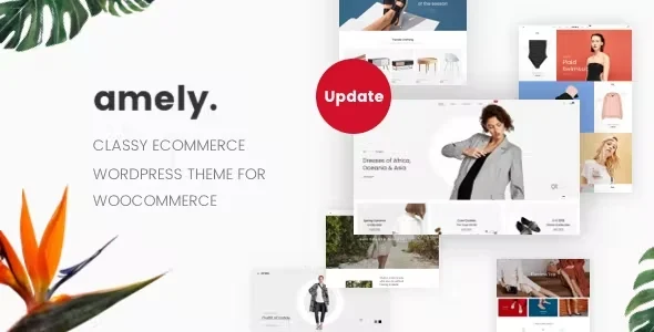 Amely - Fashion Shop WordPress Theme for WooCommerce WordPress theme homepage layout for a fashion WooCommerce store