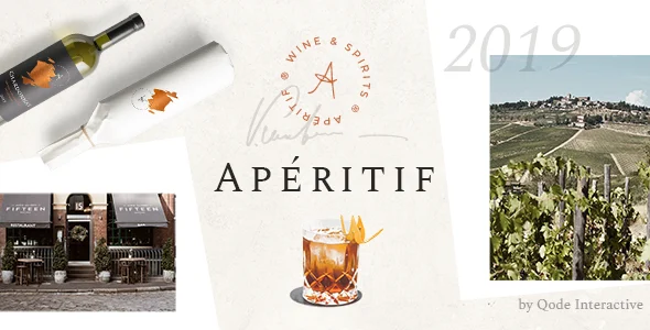 Aperitif - Wine Shop and Liquor Store WordPress Theme WordPress theme homepage layout for a alcohol WooCommerce store