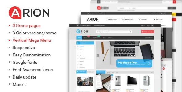 Arion - Responsive Multi-purpose WordPress Theme WordPress theme homepage layout for a blog WooCommerce store