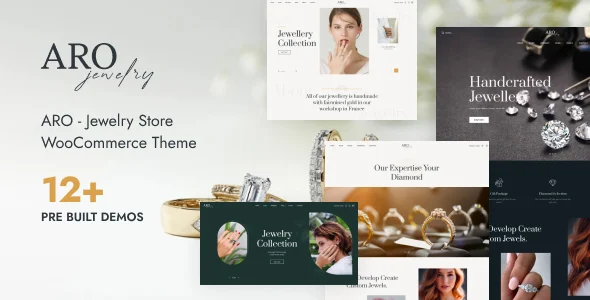 Aro - Jewelry Store WordPress Theme WordPress theme homepage layout for a beauty WooCommerce store