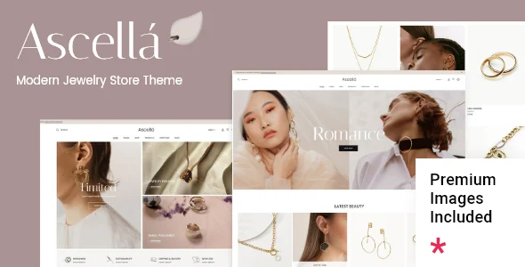 Ascellá - Jewelry Store WordPress Theme WordPress theme homepage layout for a accessories WooCommerce store