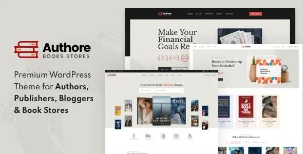 Authore - WordPress Theme for Authors and Publishers WordPress theme homepage layout for a author book WooCommerce store