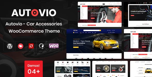 Autovio - Car Accessories WooCommerce Theme WordPress theme homepage layout for a auto accessories WooCommerce store