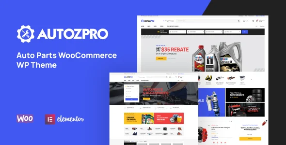 Autozpro - Auto Parts WooCommerce WordPress Theme WordPress theme homepage layout for a accessories WooCommerce store