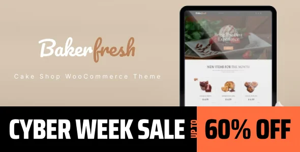 Bakerfresh - Cake Shop WooCommerce Theme WordPress theme homepage layout for a bakeries WooCommerce store