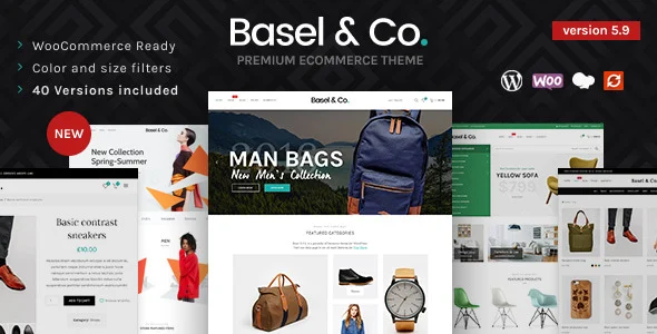 Basel - Responsive WooCommerce Theme WordPress theme homepage layout for a ajax WooCommerce store