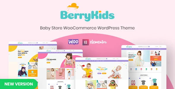 BerryKid - Baby Store WooCommerce WordPress Theme WordPress theme homepage layout for a baby WooCommerce store