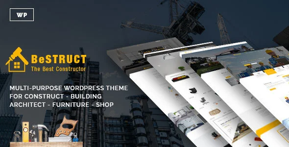 BeStruct - Construction & WooCommerce WordPress Theme WordPress theme homepage layout for a architects WooCommerce store