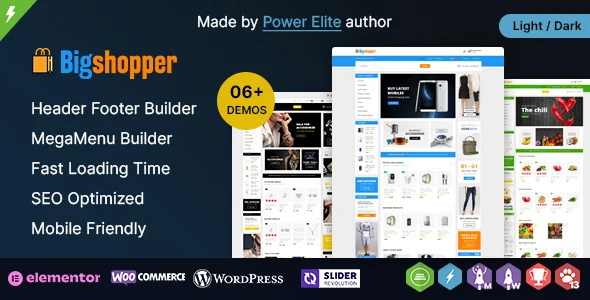 BigShopper - Multipurpose WooCommerce Theme WordPress theme homepage layout for a electronics WooCommerce store