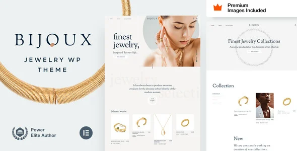 Bijoux - Jewelry Store WordPress theme homepage layout for a ecommerce WooCommerce store