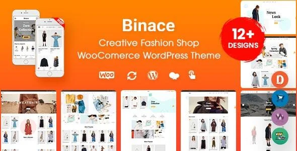 Binace - Fashion Shop WooCommerce WordPress Theme (Mobile Layout Ready) WordPress theme homepage layout for a Best Fashion Theme WooCommerce store