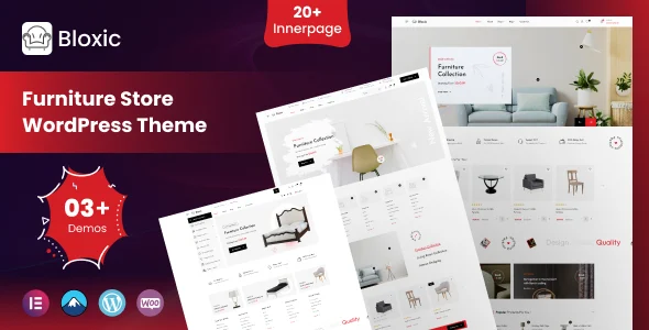 Bloxic - Furniture Store WooCommerce Theme WordPress theme homepage layout for a catalog WooCommerce store