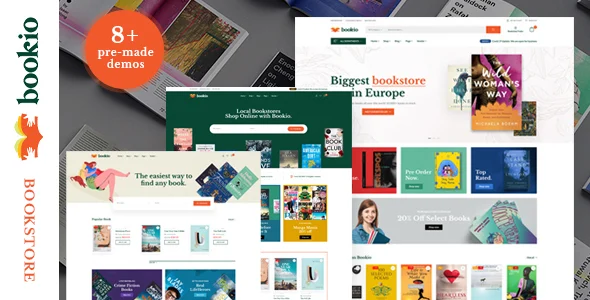 Bookio – Book Store WooCommerce WordPress Theme with AI WordPress theme homepage layout for a author WooCommerce store