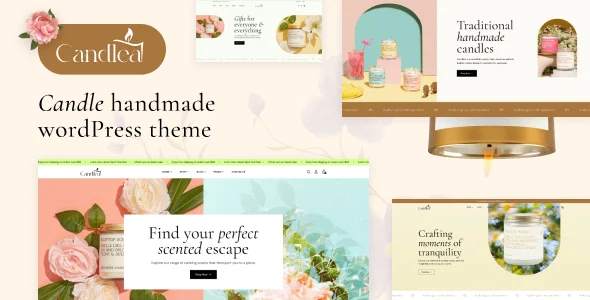 Candlea - Candle Handmade WordPress Theme WordPress theme homepage layout for a bath bomb WooCommerce store