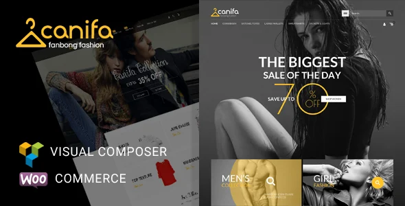 Canifa - Fashion Shop RTL Responsive WooCommerce WordPress Theme WordPress theme homepage layout for a auto parts WooCommerce store
