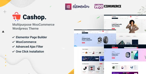 Cashop - Multi-Purpose WooCommerce WordPress Theme WordPress theme homepage layout for a creative WooCommerce store