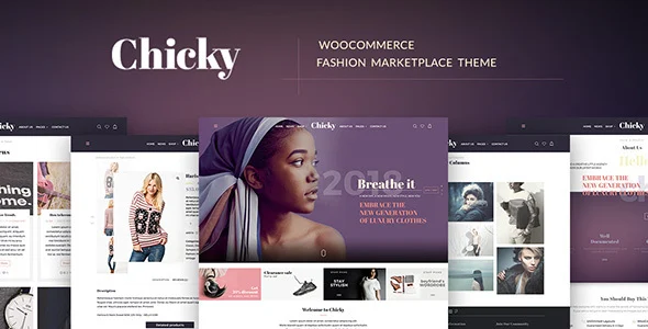 Chicky - WordPress Fashion Marketplace Theme WordPress theme homepage layout for a cloth shop WooCommerce store