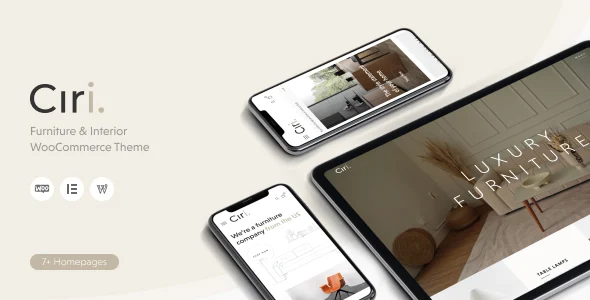 Ciri - Furniture & Interior WooCommerce Theme WordPress theme homepage layout for a ceramics WooCommerce store