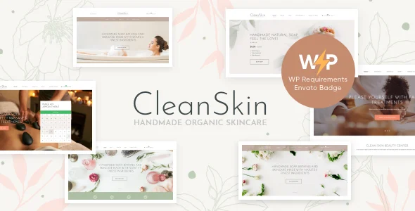 CleanSkin | Handmade Organic Soap & Natural Cosmetics Shop WordPress Theme + Elementor WordPress theme homepage layout for a accessories WooCommerce store