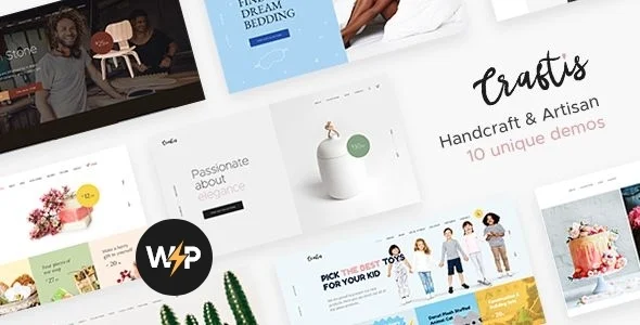 Craftis - Handmade, Handcraft & Artisan WordPress Theme + WCFM WordPress theme homepage layout for a art WooCommerce store