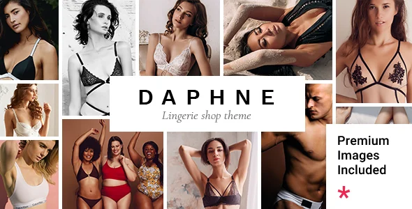 Daphne - Lingerie Shop WordPress Theme WordPress theme homepage layout for a elementor WooCommerce store