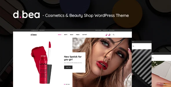 DBea - Cosmetics & Beauty Shop WordPress Theme WordPress theme homepage layout for a ajax search WooCommerce store