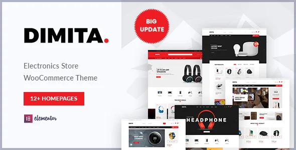 Dimita – Electronics WordPress Theme for WooCommerce with AI WordPress theme homepage layout for a amazon WooCommerce store