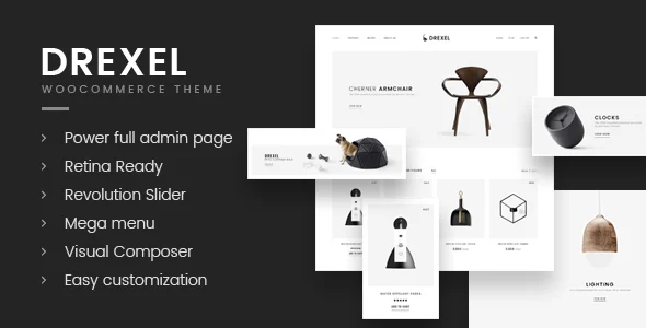 Drexel - WooCommerce Responsive Furniture Theme WordPress theme homepage layout for a ajax loadmore WooCommerce store
