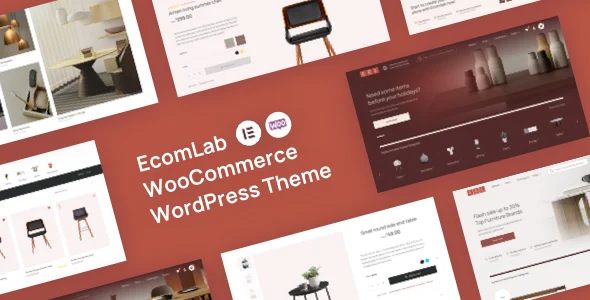 EcomLab – WooCommerce WordPress Theme WordPress theme homepage layout for a clean WooCommerce store