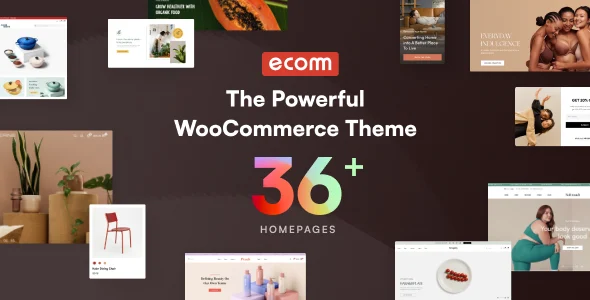 Ecomm - The Powerful WooCommerce Theme WordPress theme homepage layout for a clean WooCommerce store