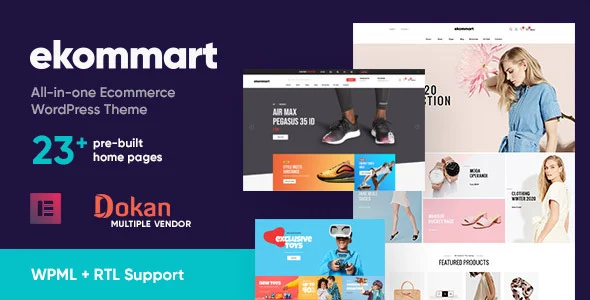 ekommart - All-in-one eCommerce WordPress Theme WordPress theme homepage layout for a electronics WooCommerce store