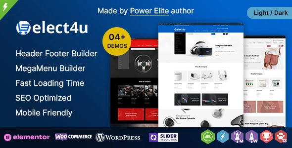 Elect4u WP - Multipurpose WooCommerce Responsive Theme WordPress theme homepage layout for a auto WooCommerce store