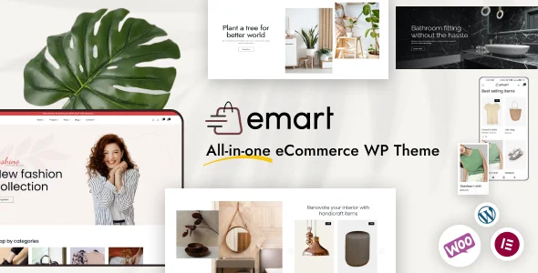emart - eCommerce WordPress Theme WordPress theme homepage layout for a ecommerce WooCommerce store