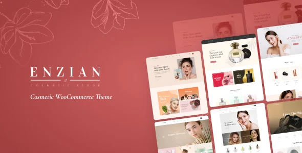 Enzian - Beauty & Cosmetic WooCommerce Theme WordPress theme homepage layout for a beauty WooCommerce store