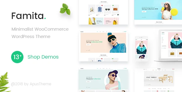 Famita - Minimalist WooCommerce WordPress Theme WordPress theme homepage layout for a dokan WooCommerce store