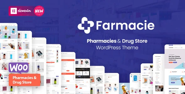 Farmacie - Pharmacy & Drug Store Theme WordPress theme homepage layout for a clinic WooCommerce store