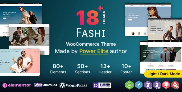 Fashi WP - Multipurpose Fashion WooCommerce WordPress Theme WordPress theme homepage layout for a apparel WooCommerce store