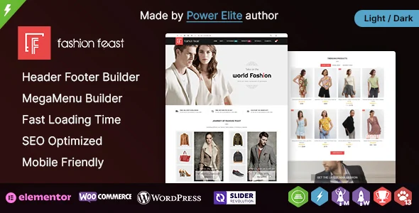Fashion Feast - WooCommerce Responsive Theme WordPress theme homepage layout for a apparel WooCommerce store