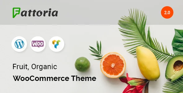 Fattoria - Organic Farm Natural Store WooCommerce Theme WordPress theme homepage layout for a auto parts WooCommerce store