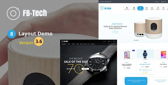 FB Tech - Digital shop RTL WooCommerce Theme WordPress theme homepage layout for a auto parts WooCommerce store