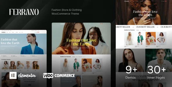 Ferrano - Fashion Store WooCommerce Theme WordPress theme homepage layout for a baby shop WooCommerce store